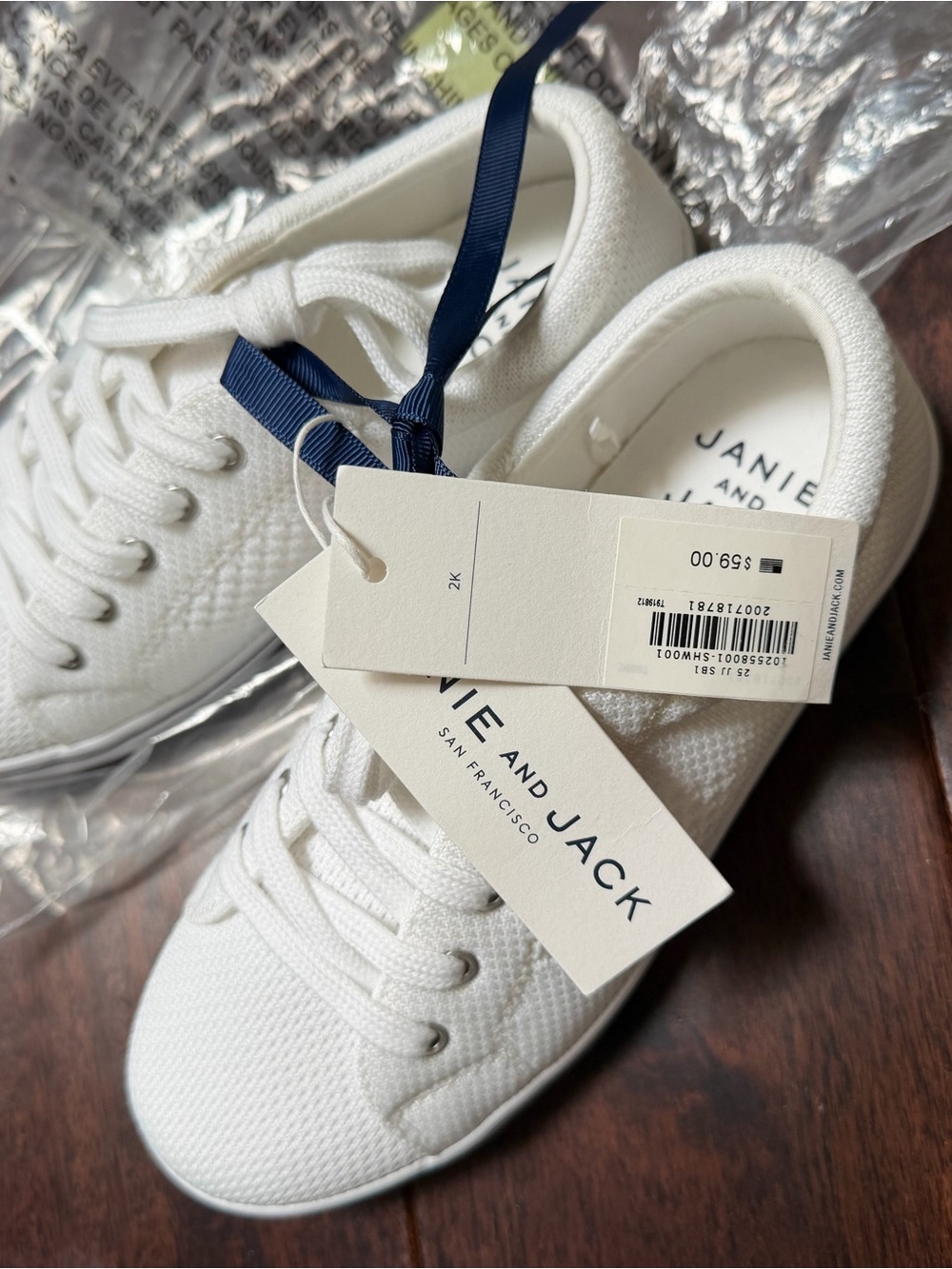 New w tag Janie and Jack White Sneakers size 2k